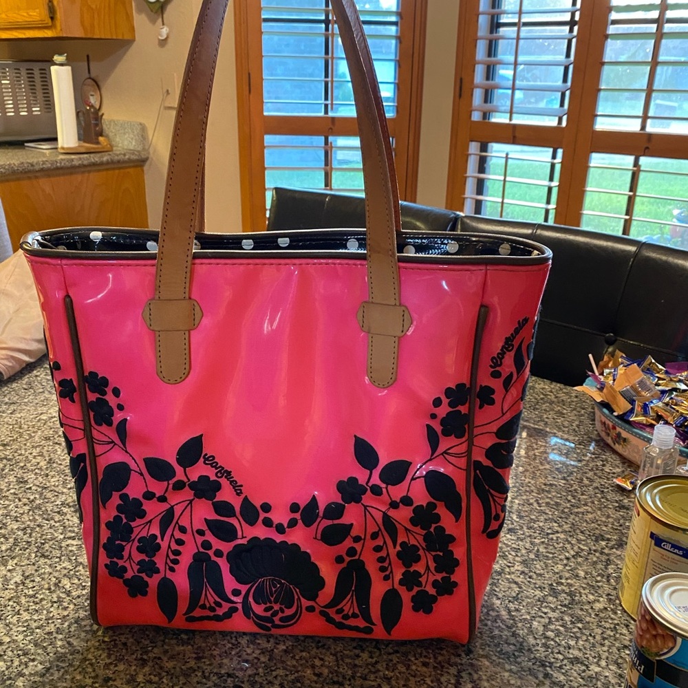 Consuela Pink and Black Tote Bag